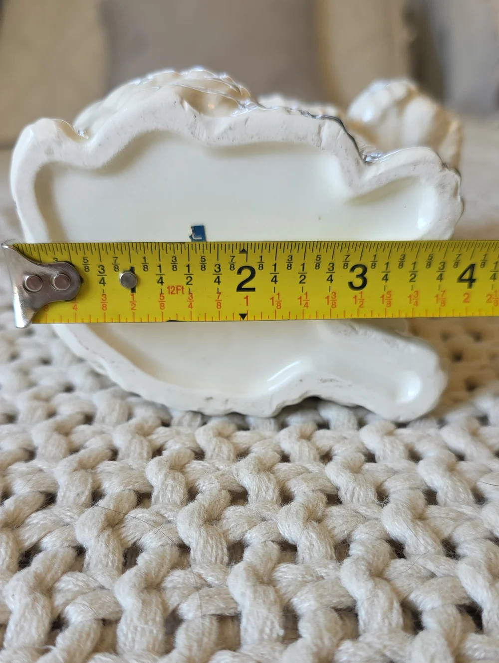 VTG Mid Century Relpo Japan White Poodle Ceramic Planter